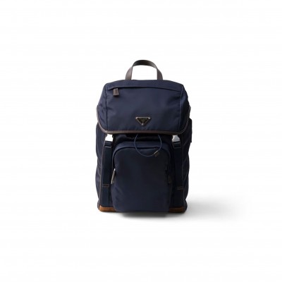 PRADA RE-NYLON AND LEATHER BACKPACK 2VZ135 (45*27*17cm) 